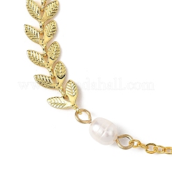 Natural Cultured Freshwater Pearl Beads Link Bracelets&nbsp;BJEW-JB12857-01