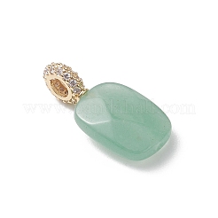 3Pcs 3 Styles Natural Green Aventurine Faceted Pendants&nbsp;PALLOY-JF04934