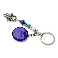 Handmade Evil Eye Iron Lampwork Pendant Keychains&nbsp;KEYC-JKC01387
