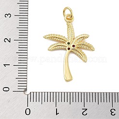 Rack Plating Brass Micro Pave Cubic Zirconia Pendants&nbsp;KK-Z071-53G