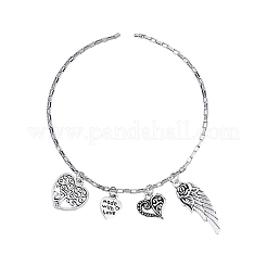 100pcs 10 Style Tibetan Style Alloy Charms&nbsp;TIBEP-CJ0001-37