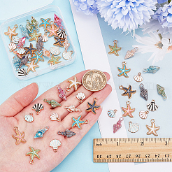 60Pcs 15 Styles Alloy Enamel Pendants&nbsp;ENAM-ME0001-20