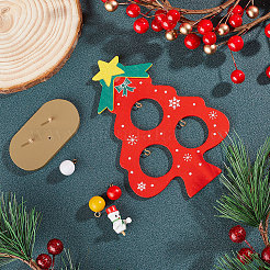 2 Sets 2 Colors Christmas Tree Wooden Display Decoration for Kids&nbsp;DJEW-GF0001-62