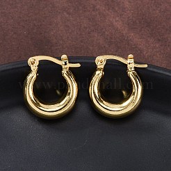Chunky Huggie Hoop Earrings for Women&nbsp;X-EJEW-A064-11G-RS
