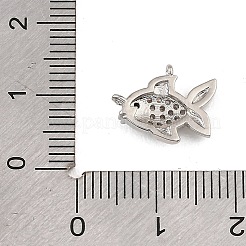 Brass Micro Pave Black Cubic Zirconia Charms&nbsp;CU-CBAF17A-09P-01