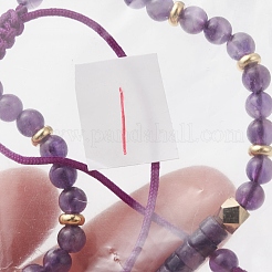 6Pcs 6 Styles Natural Gemstone Braided Bead Bracelets&nbsp;BJEW-JB11241