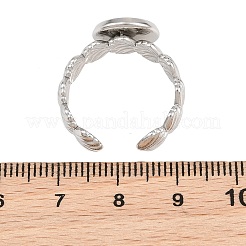 Shell Shape 304 Stainless Steel Cuff Ring Components&nbsp;SA-CBA098D-04P-B