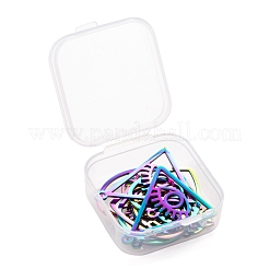 10Pcs 5 Style Ion Plating(IP) 201 Stainless Steel Pendants&nbsp;STAS-LS0001-64MC