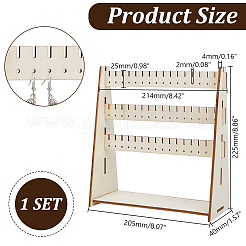 Wooden Earring Display Stands&nbsp;EDIS-WH0016-072