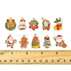 20Pcs 10 Styles Christmas Theme Alloy Enamel Pendants&nbsp;ENAM-FS0002-13