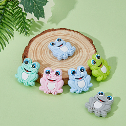 10Pcs 5 Colors Food Grade Eco-Friendly Silicone Beads&nbsp;SIL-HY0001-25