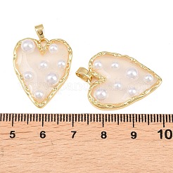 Rack Plating Brass & Epoxy Resin Pendants&nbsp;X-KK-C059-10A-G