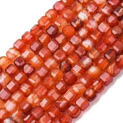 Natural Banded Agate/Striped Agate Beads Strands&nbsp;G-G005-B02-01A