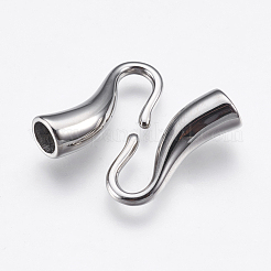 Tarnish Resistant 304 Stainless Steel Hook
 Clasps&nbsp;STAS-E428-01P