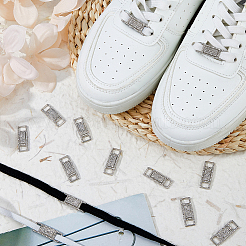12Pcs Alloy Glass Rhinestone Shoelace Buckle&nbsp;FIND-HS0002-48P