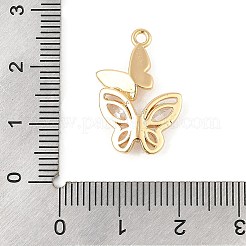 Brass Micro Pave Clear Cubic Zirconia Pendants&nbsp;KK-R219-33G