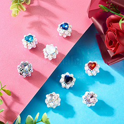 8Pcs 8 Colors Rhinestone Clay Pave Beads&nbsp;FIND-TA0006-52