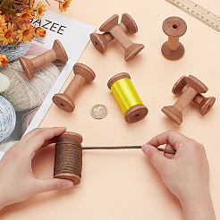 Wood Thread Bobbins&nbsp;TOOL-WH0053-54A-02