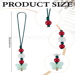 1Pc Nylon & Glass Imitation Jade Mobile Straps&nbsp;HJEW-LP0001-63