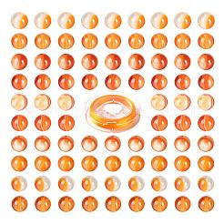 100Pcs 8mm Natural Carnelian Round Beads&nbsp;DIY-LS0002-39