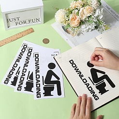 Toilet Wall Plastic Stickers&nbsp;AJEW-WH20023-04