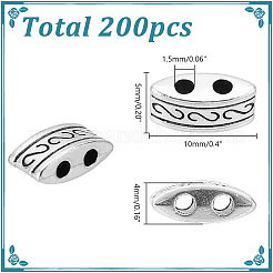 200Pcs Tibetan Style Multi-Strand Links&nbsp;FIND-HY0003-80