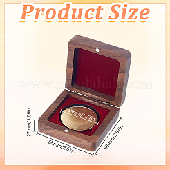 Wood Coin Medal Storage Box&nbsp;AJEW-WH0410-290A