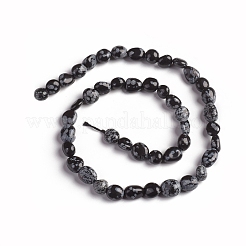 Natural Snowflake Obsidian Beads Strands&nbsp;G-D0002-D60