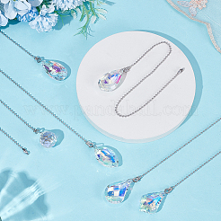6Pcs Glass Charms Ceiling Fan Pull Chain Extenders&nbsp;HJEW-CP00044