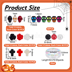 Halloween Theme DIY Stretch Bracelet Kits&nbsp;DIY-UN0007-79