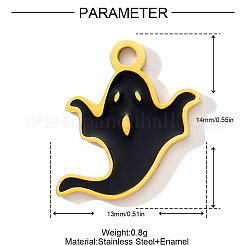304 Stainless Steel Enamel Pendants&nbsp;STAS-OY001-81G