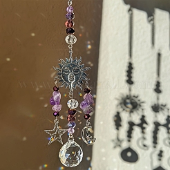 Metal Sun Moon Star Hanging Ornaments&nbsp;PW-WGC079C-01