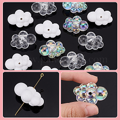 30Pcs 3 Colors Transparent & Opaque Acrylic Beads&nbsp;TACR-GA0001-10