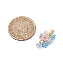 8Pcs Flower Acrylic Charms&nbsp;PALLOY-JF03591