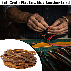 Flat Cowhide Leather Jewelry Cord&nbsp;LC-GF0001-10B-01
