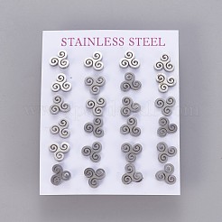Tarnish Resistant 304 Stainless Steel Stud Earrings&nbsp;EJEW-F227-09P