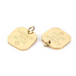 304 Stainless Steel Charms&nbsp;STAS-S116-130G