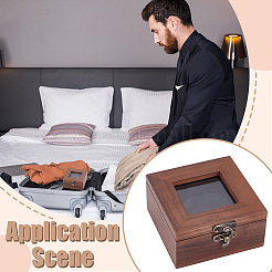 1Pc Wooden Pocket Watch Storage Boxs with Visible Window&nbsp;AJEW-UN0002-62