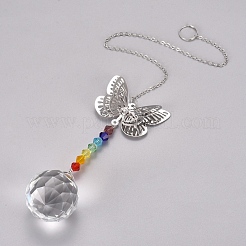 Crystal Ceiling Fan Pull Chains Chakra Hanging Pendants Prism&nbsp;AJEW-WH0021-30A