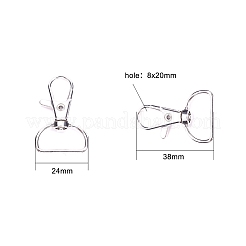 Zinc Alloy Swivel Lobster Claw Clasps&nbsp;PALLOY-YW0001-02P