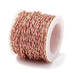 Ion Plating(IP) 304 Stainless Steel Enamel Twisted Oval Link Chains&nbsp;CHS-K019-02G-05