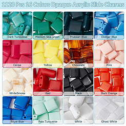 1120Pcs 16 Colors Opaque Acrylic Slide Charms&nbsp;OACR-NB0001-49