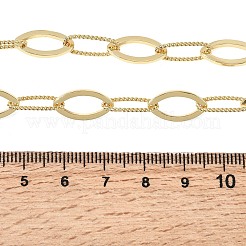 Brass Horse Eye Link Chain Necklaces&nbsp;NJEW-L013-09G