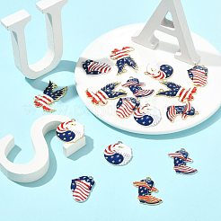 16Pcs 8 Styles Independence Day Alloy Enamel Pendants&nbsp;ENAM-FS0003-94