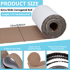 Single Face Corrugated Cardboard Roll for Packing&nbsp;DIY-WH0671-194B-01