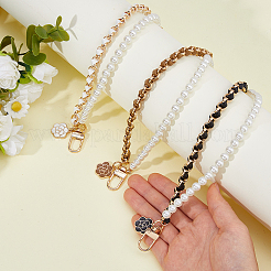 3Pcs 3 Colors Zinc Alloy ABS Plastic Mobile Straps&nbsp;AJEW-HS0001-30