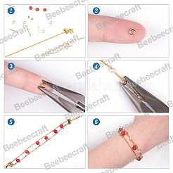 120Pcs 6 Styles Brass Crimp Bead Cover&nbsp;KK-BBC0025-48