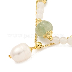 Natural Mixed Gemstone Round Beaded Necklaces&nbsp;NJEW-M214-07G