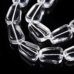 Transparent Glass Beads Strands&nbsp;GLAA-N001-48