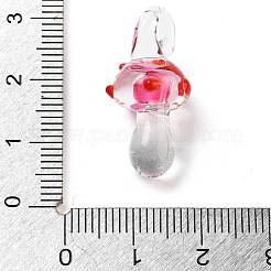 Transparent Handmade Lampwork Pendants&nbsp;LAMP-T021-14D